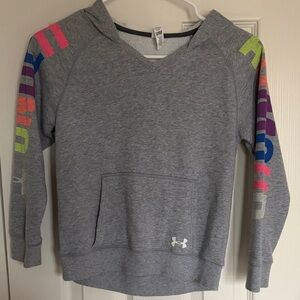 Under Armour Gray Hoodie with Sleeve Design